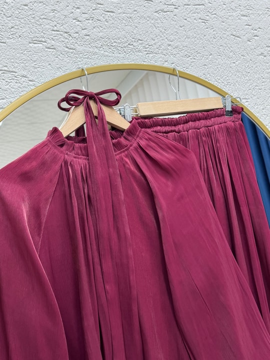 Barrie Balon Kol Janjan Etekli Takım-GE794 Bordo