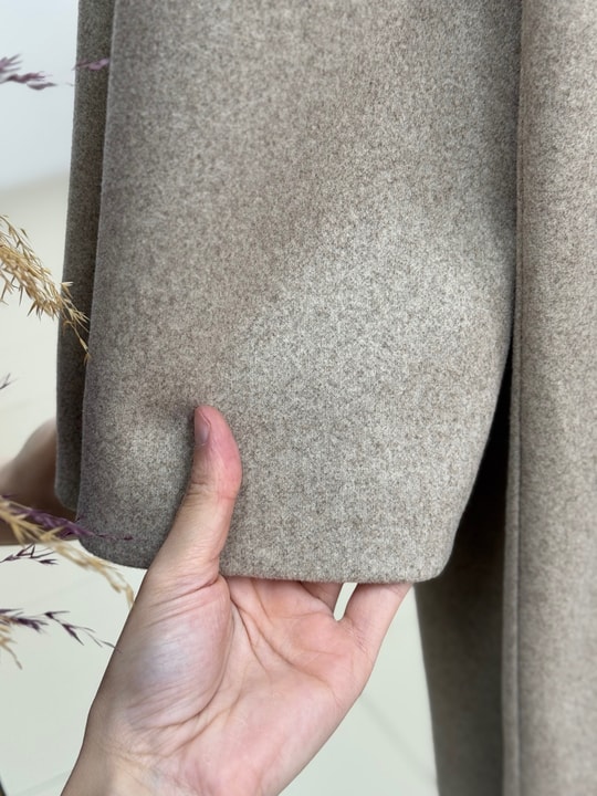 Batya Dört Düğmeli Kaban-KT0190 Vizon