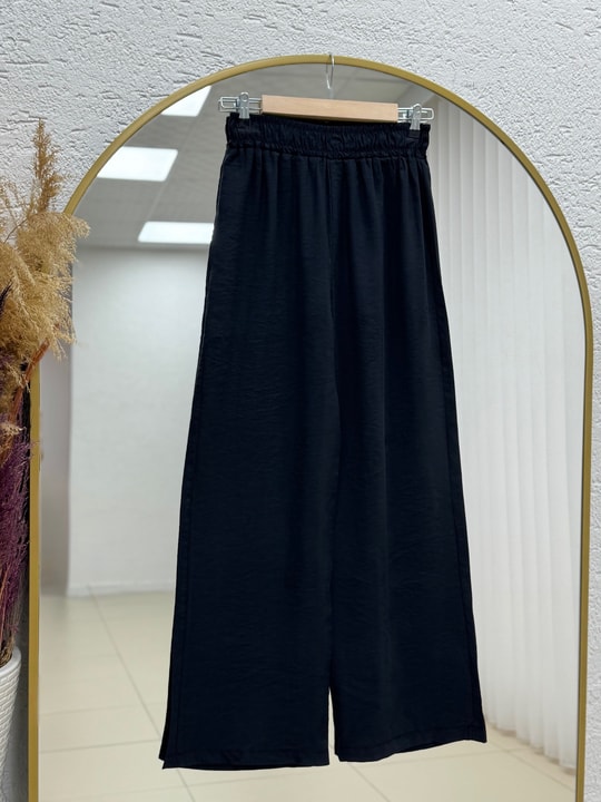 Belgin Bolerolu Tuniği Uzun Pantolonlu Modal Takım-ZŞ7078 Siyah