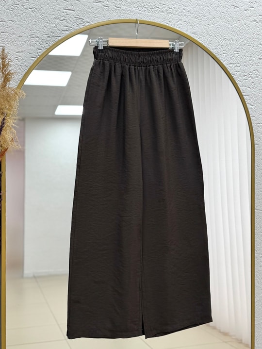 Belgin Bolerolu Tuniği Uzun Pantolonlu Modal Takım-ZŞ7078 Aci Kahve