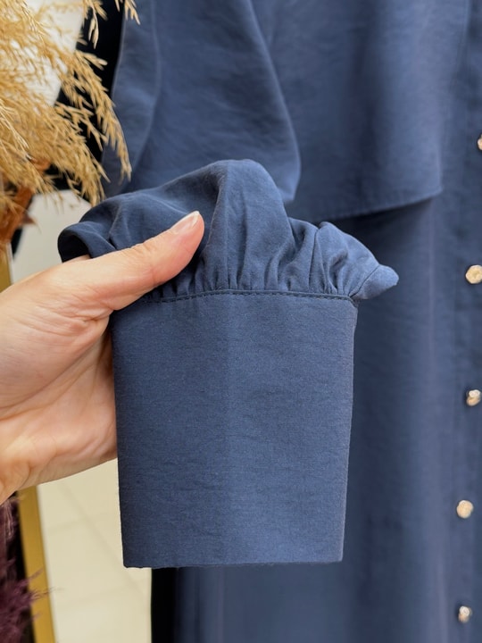 Belgin Bolerolu Tuniği Uzun Pantolonlu Modal Takım-ZŞ7078 Lacivert