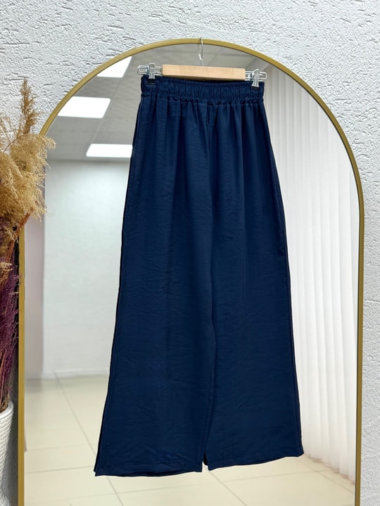 Belgin Bolerolu Tuniği Uzun Pantolonlu Modal Takım-ZŞ7078 Lacivert
