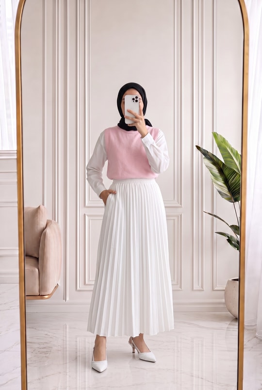 Belsira Sakallı Süveter-MF26702 Pembe