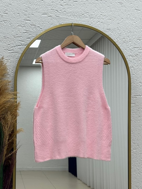 Belsira Sakallı Süveter-MF26702 Pembe