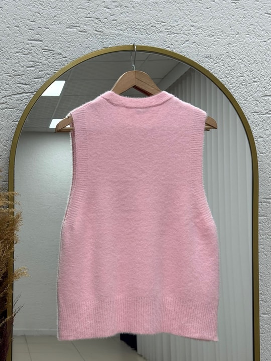 Belsira Sakallı Süveter-MF26702 Pembe