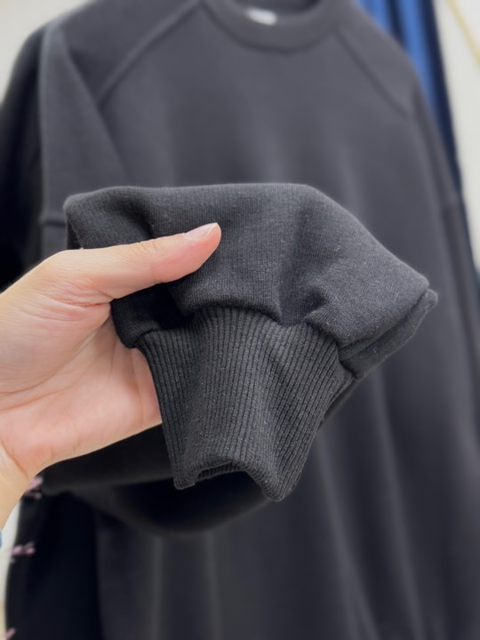 Bemeva Dikiş Detay İki İp Şardonlu Sweat-BN4522 Siyah
