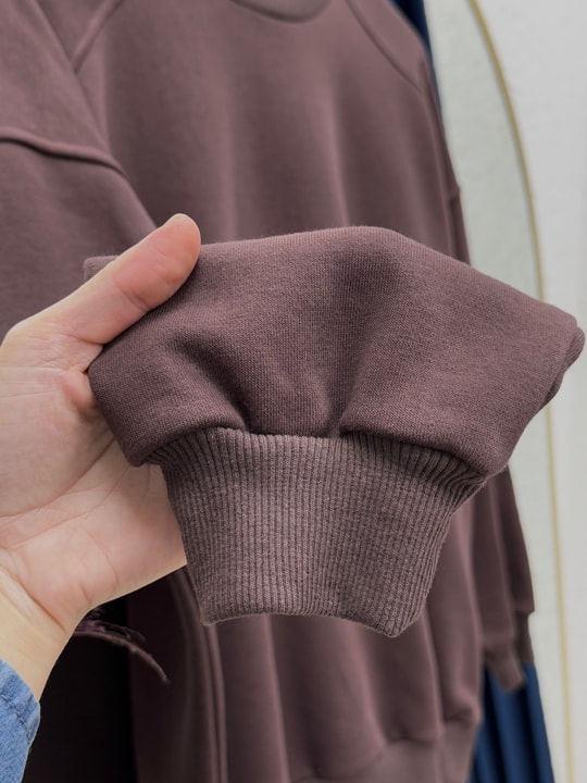 Bemeva Dikiş Detay İki İp Şardonlu Sweat-BN4522 Kahve