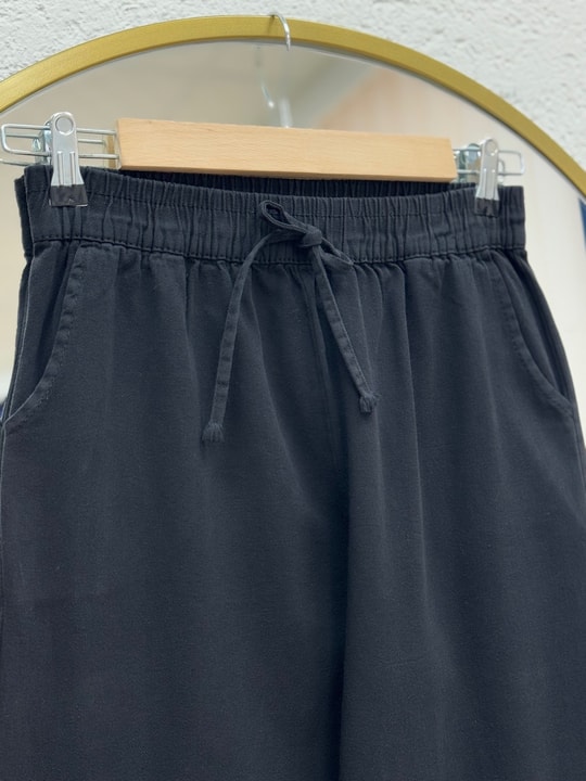 Bemona Çift Cepli Paça Püsküllü Gabardin Pantolon-MA5284 Siyah
