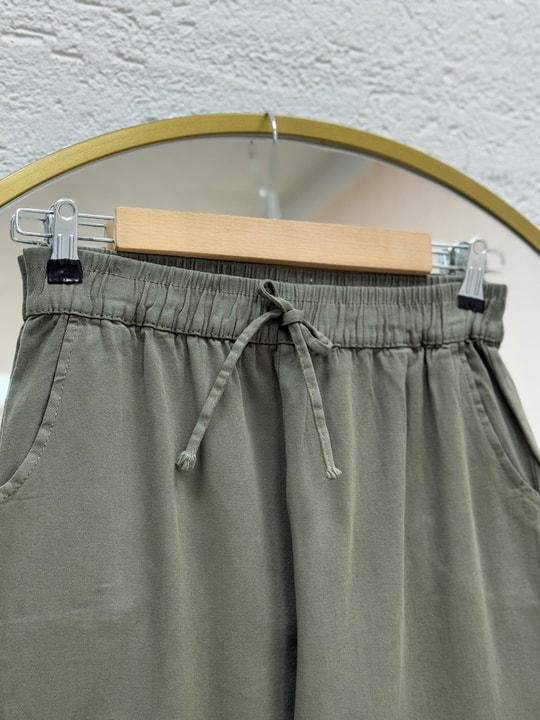 Bemona Çift Cepli Paça Püsküllü Gabardin Pantolon-MA5284 Haki
