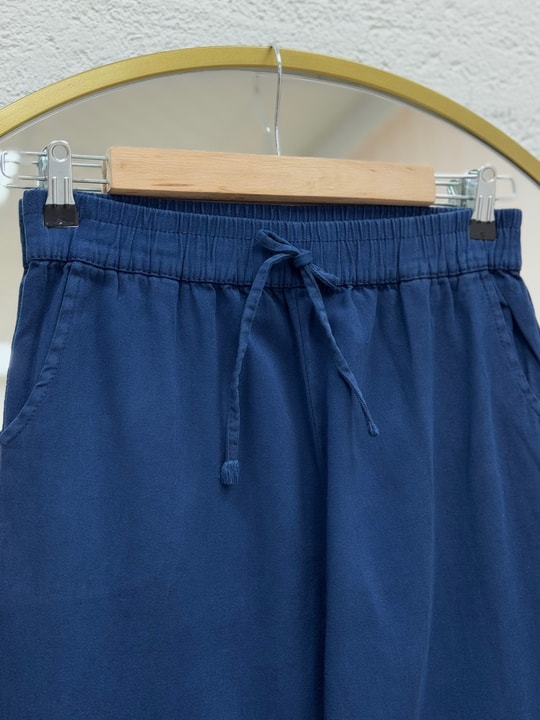 Bemona Çift Cepli Paça Püsküllü Gabardin Pantolon-MA5284 Lacivert