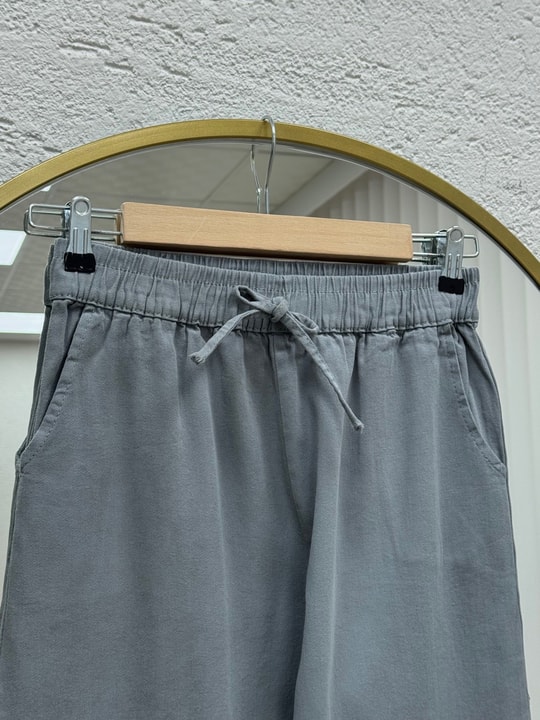 Bemona Çift Cepli Paça Püsküllü Gabardin Pantolon-MA5284 Gri