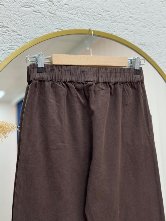 Bemona Çift Cepli Paça Püsküllü Gabardin Pantolon-MA5284 Kahve