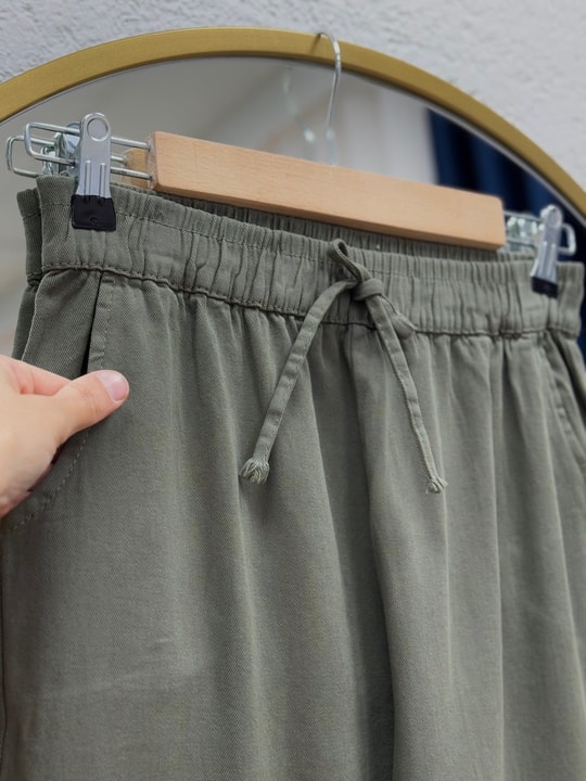 Bemona Çift Cepli Paça Püsküllü Gabardin Pantolon-MA5284 Haki