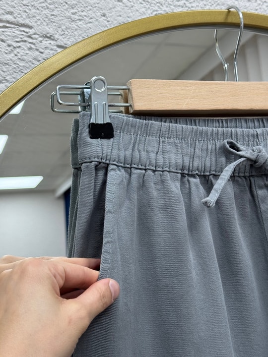 Bemona Çift Cepli Paça Püsküllü Gabardin Pantolon-MA5284 Gri