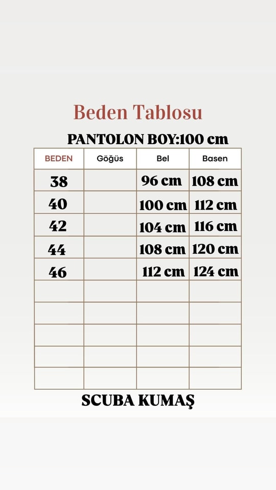 Bemuna İspanyol Paça Çımalı Scuba Pantolon-EU2450 Lacivert