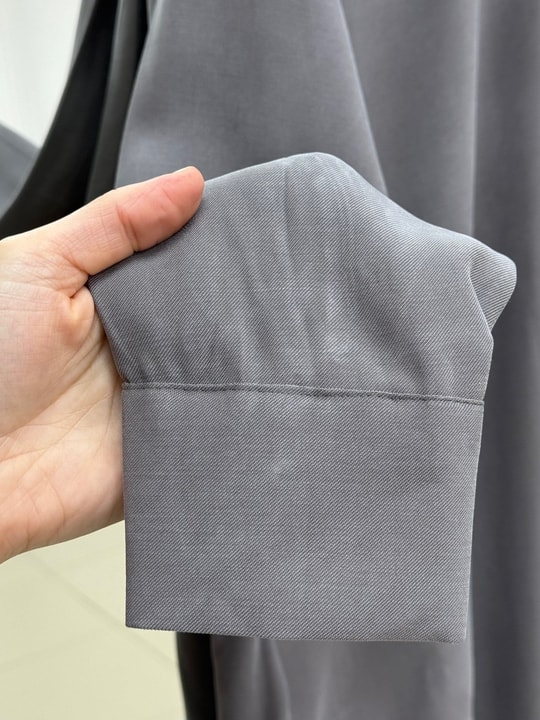 Beylem Düğmeli Çift Cepli Uzun Tunik-ZŞ7073 Gri