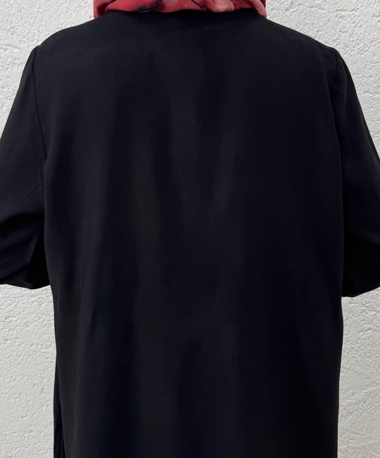 Biray Metal Düğmeli Bolerolu Uzun Tunik-GS6289 Siyah