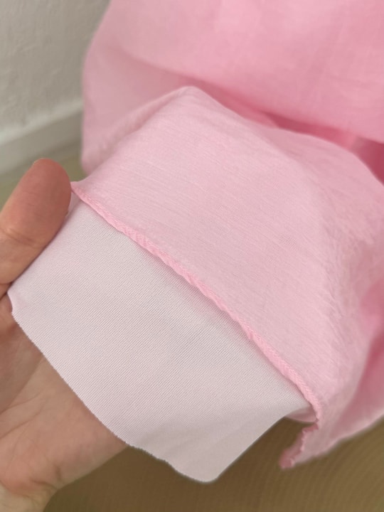Birben Önü Tokalı Ve Bolerolu Geniş Kol Vual Elbise-FA1116 Pembe