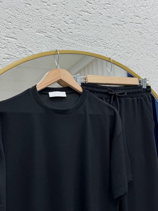 Bora Oversize İkili Pantolonlu Takım-CI2547 Siyah