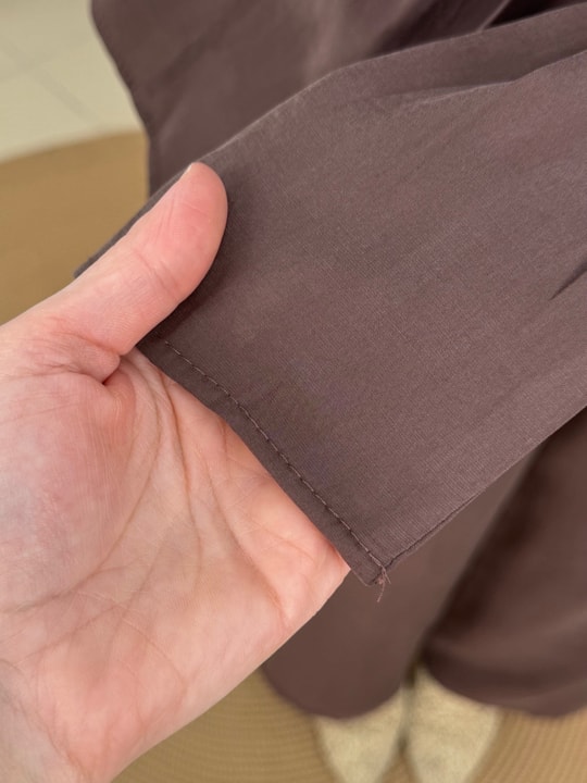 Busem Balon Kol Nervürlü Pantolonlu Takım-EK835 Kahve
