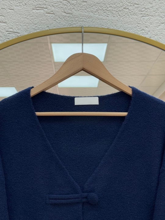 Canbahar Düğme Geçiş Detaylı Triko Hırka-KR6051 Lacivert