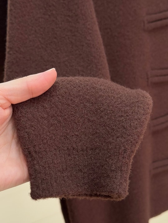 Canbahar Düğme Geçiş Detaylı Triko Hırka-KR6051 Kahve