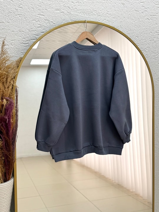 Capilia Üç İplik Düz Sweat-NL308 Antrasit