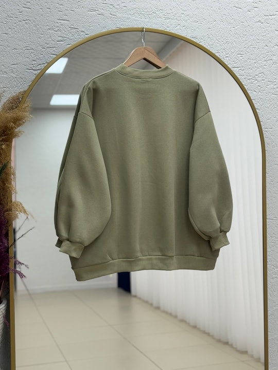 Capilia Üç İplik Düz Sweat-NL308 Mint