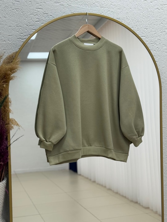 Capilia Üç İplik Düz Sweat-NL308 Mint