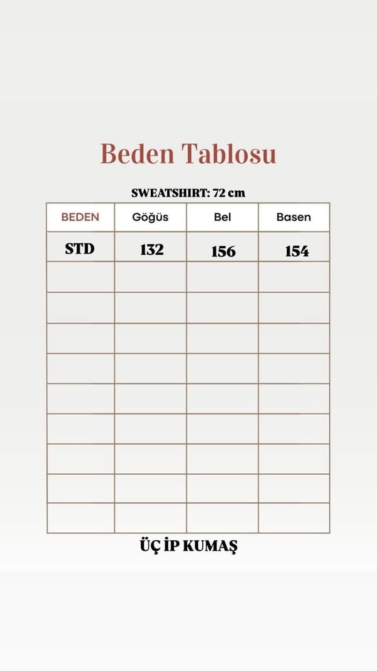 Capilia Üç İplik Düz Sweat-NL308 Taş