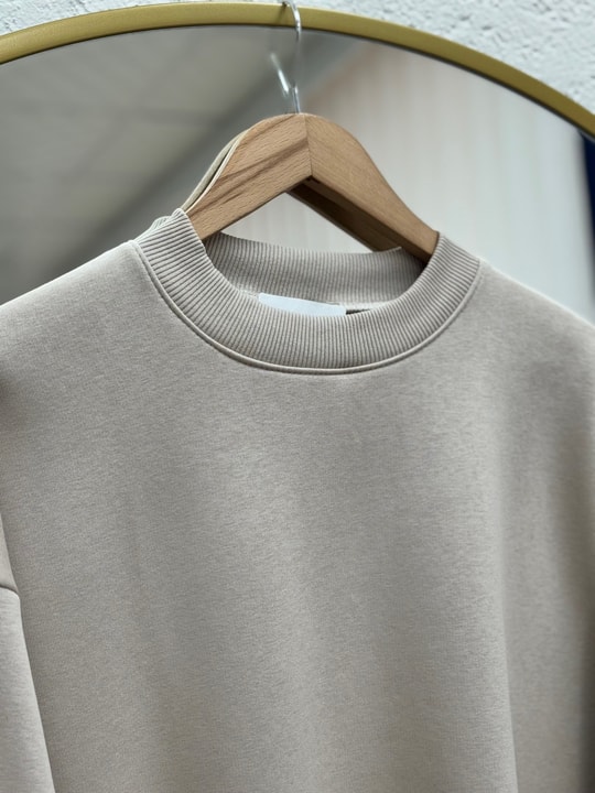 Capilia Üç İplik Düz Sweat-NL308 Taş