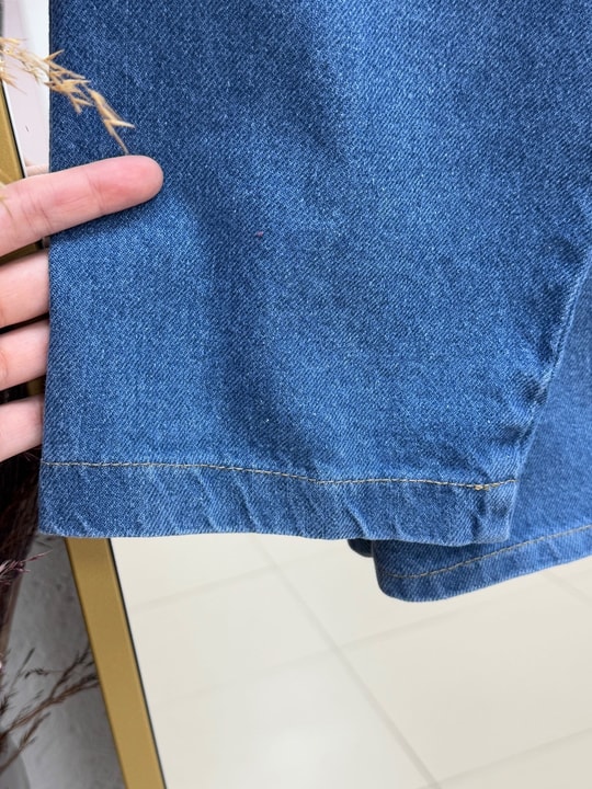 Capmora Gizli Cepli Robalı Pantolonlu Kot Takım-LS4258 Mavi
