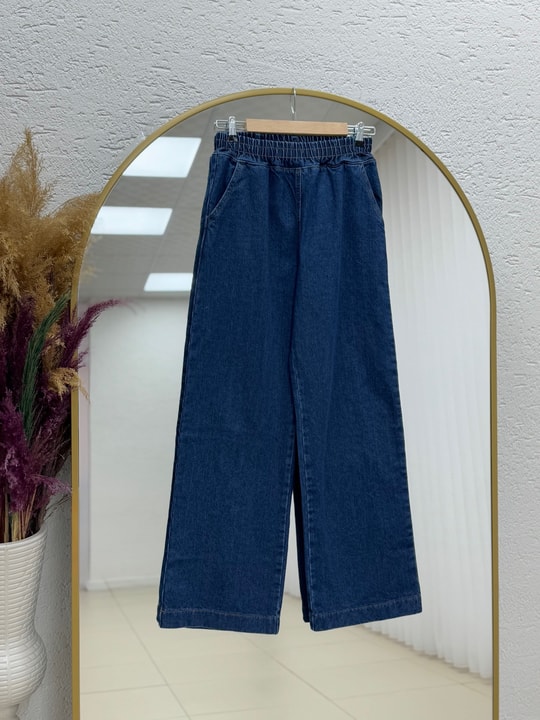 Capmora Gizli Cepli Robalı Pantolonlu Kot Takım-LS4258 Kot Rengi