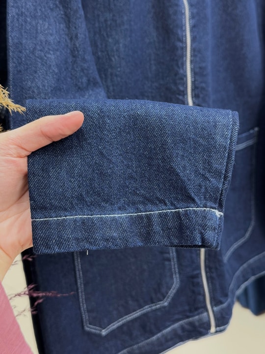 Capona Fermuarlı Çift Cepli Kot Ceket-LS17788 Lacivert