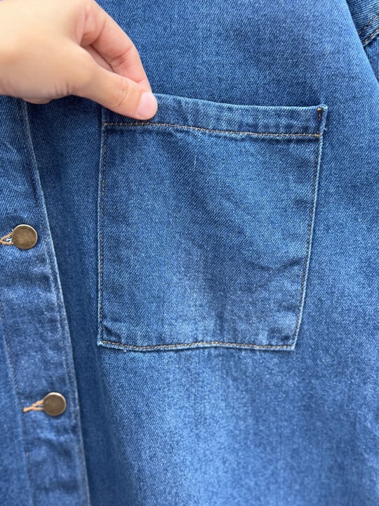 Celena Tek Cepli Metal Düğmeli Pantolonlu Kot Takım-LS8220 Mavi