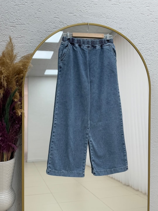 Celena Tek Cepli Metal Düğmeli Pantolonlu Kot Takım-LS8220 Açık Mavi