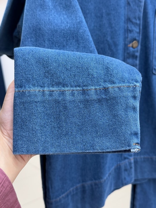Celena Tek Cepli Metal Düğmeli Pantolonlu Kot Takım-LS8220 Mavi