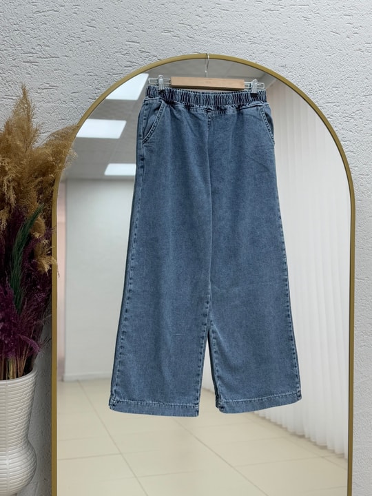 Celena Tek Cepli Metal Düğmeli Pantolonlu Kot Takım-LS8220 Açık Mavi