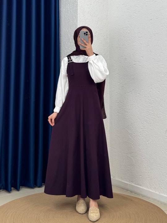 Celia Sülfür Gabardin Jile-BN4289 Mürdüm