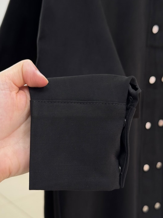 Cemay Boydan Çift Çıtçıtlı Yırtmaçlu Uzun Tunik-GS688 Siyah