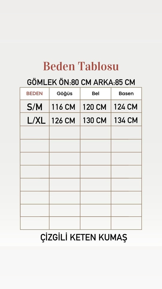 Çiğdem Çizgili Keten Karışımlı Oversize Kadın Gömlek-ZN1174 Bebe Mavisi