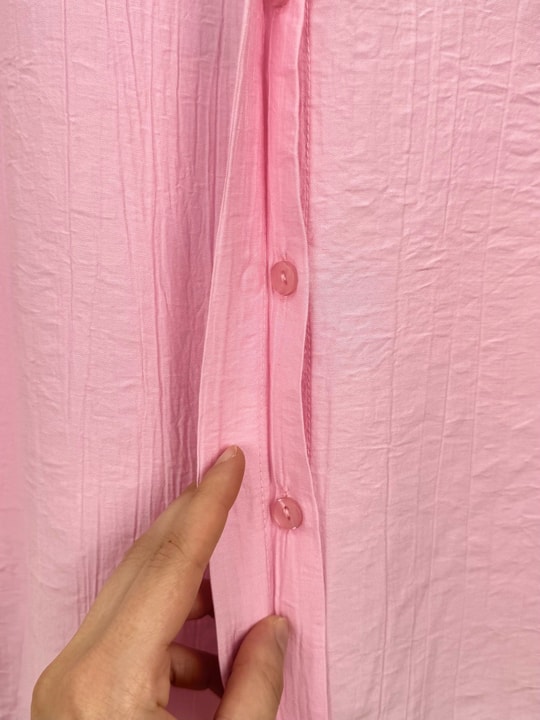 Çilek Omuz Büzgülü Gizli Patlı Balon Kol Gömlek-NA769 Pembe