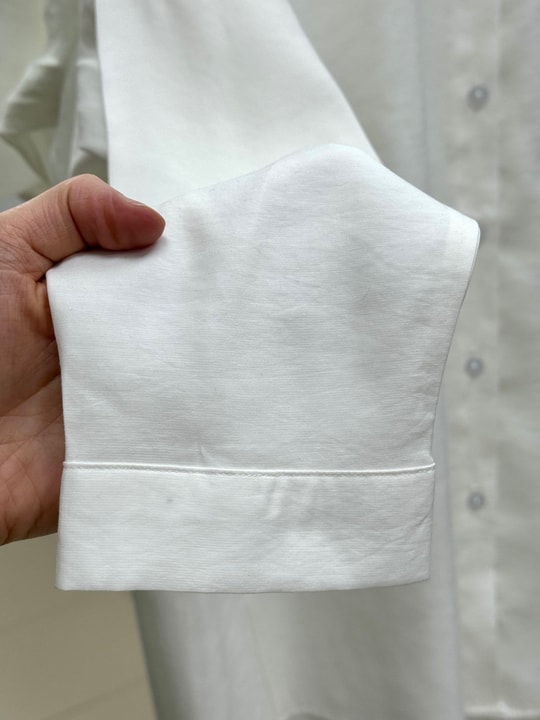 Deva Tek Cepli Oversize Cupra Gömlek-Çİ334.13 Ekru