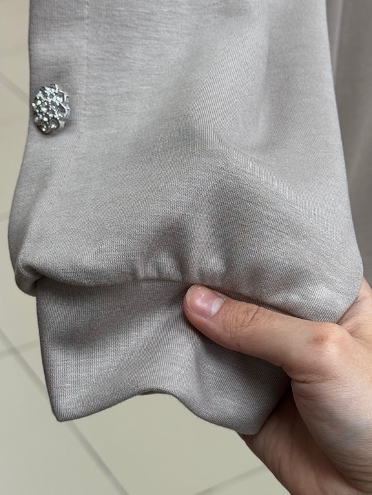 Dilper Degaj Yaka Kolu Düğmeli Takım-NA3484 Taş