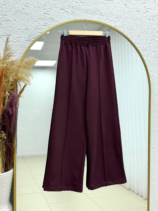 Dilşah Bol Sweat İki İplik Pantolonlu Takım-NL222 Bordo