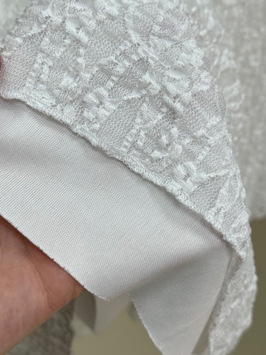 Dilsima Astarlı Dantel Etek-EK773 Beyaz