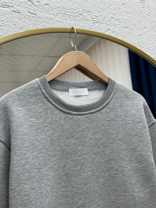 Ece Bisiklet Yaka Üç İp Sweat-Zİ3137 Gri