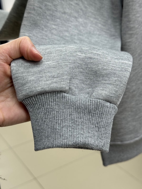 Ece Bisiklet Yaka Üç İp Sweat-Zİ3137 Gri