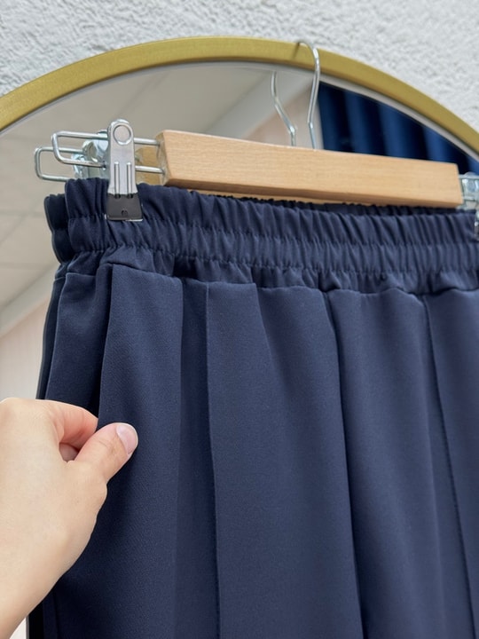 Elanur Çımalı İspanyol Paça Pantolon-MT4722 Lacivert