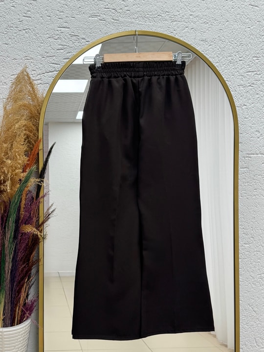 Elanur Çımalı İspanyol Paça Pantolon-MT4722 Kahve